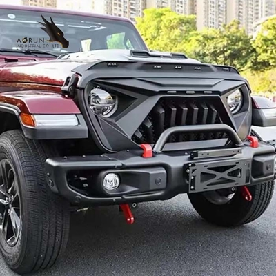 Гриль автомобиля для гриля 2018-2022 переднего бампера гриля акулы ABS Wrangler JL виллиса лоснистых черных США имеет запасы
